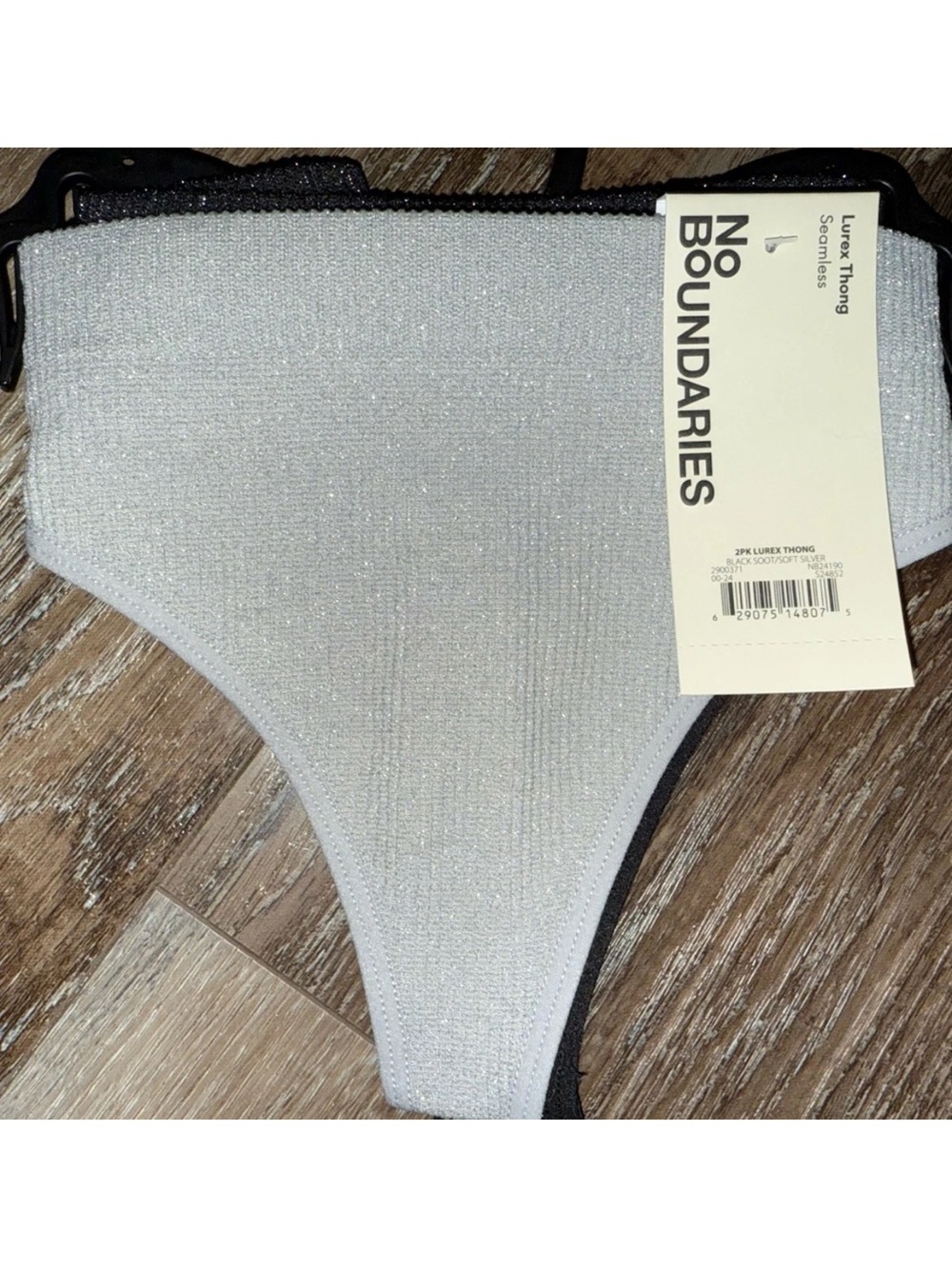 💜No Boundaries 2-Pair Womens Seamless Lurex Thong Underwear Panties Size:Small